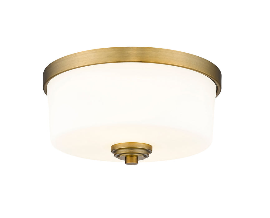 220F2-HBR - Arlington 2-Light Flush Mount in Heritage Brass by Z-Lite Lighting