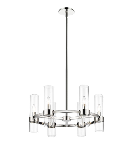 4008-6PN - Datus 6-Light Chandelier in Polished Nickel by Z-Lite Lighting