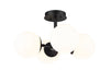 730SF4-MB - Midnetic 4-Light Semi Flush Mount in Matte Black by Z-Lite Lighting