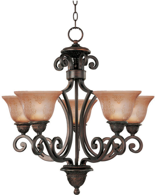 11244SAOI - Symphony 5-Light Chandelier in Oil Rubbed Bronze by Maxim Lighting