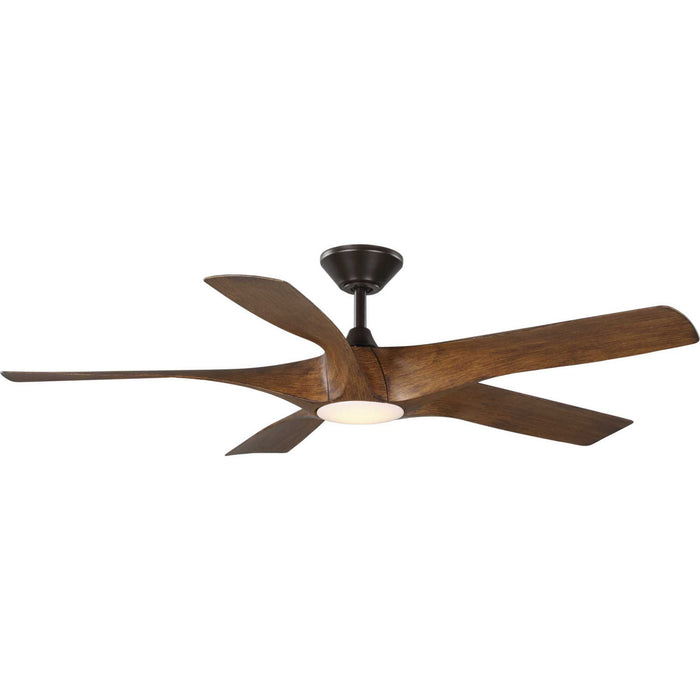 P250059-179-30 - Vernal 60" Ceiling Fan in Koa Woodgrain with Bronze Accents by Progress Lighting