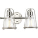 P300296-009 - Conway 2-Light Bath Bracket in Brushed Nickel by Progress Lighting