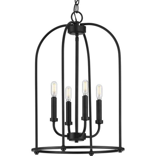 P500302-031 - Leyden 4-Light Foyer Pendant in Matte Black by Progress Lighting