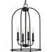 P500302-031 - Leyden 4-Light Foyer Pendant in Matte Black by Progress Lighting