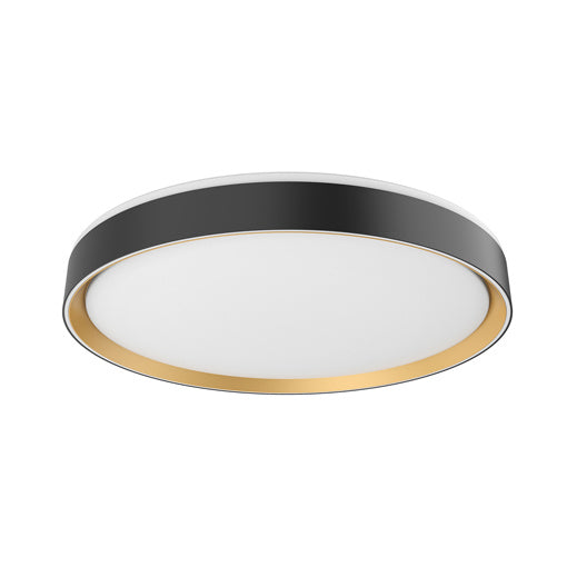 FM43920-BK/GD - Essex LED Flush Mount in Black & Gold by Kuzco Lighting