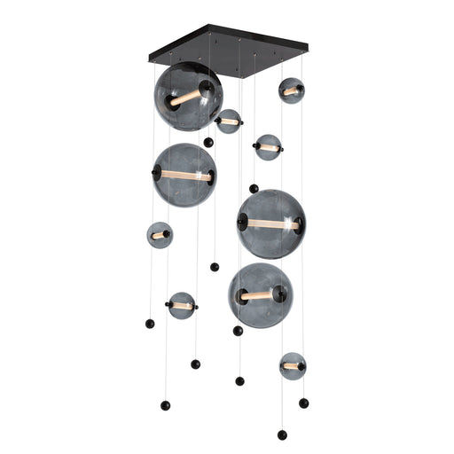 Abacus 10-Light Square LED Pendant in Black - 139051-LED-STND-10-YL0694 by Hubbardton Forge