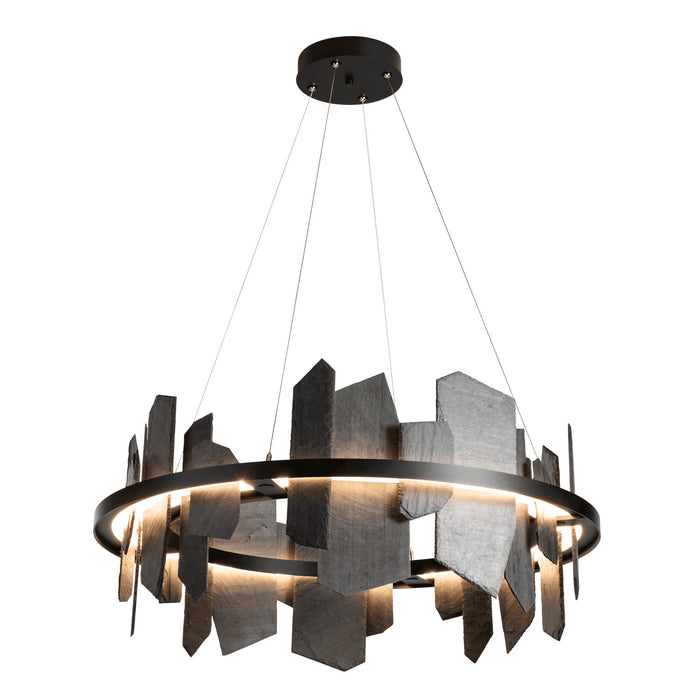 Ardesia Circular LED Pendant in Black - 139665-LED-STND-10-SL by Hubbardton Forge