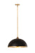 1004P20-MB-RB - Landry 1-Light Pendant in Matte Black & Rubbed Brass by Z-Lite Lighting