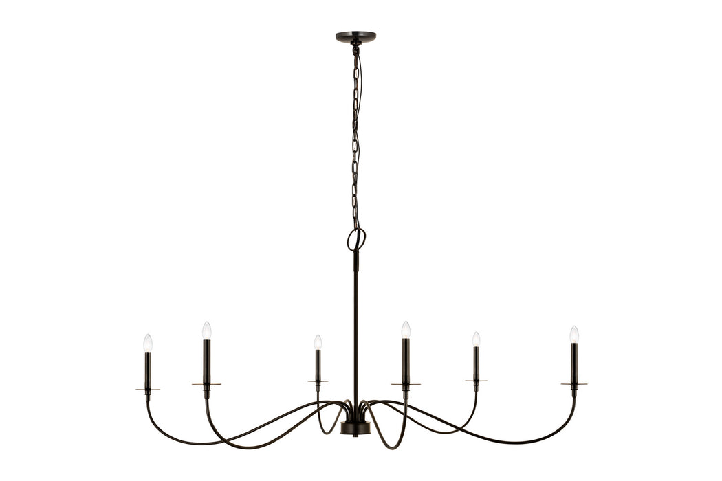 2301-63MB - Arrington 6-Light Chandelier in Matte Black by Z-Lite Lighting