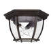 9802BK- 3 Light Outdoor Flush & Semi-Flush in Black by Capital Lighting