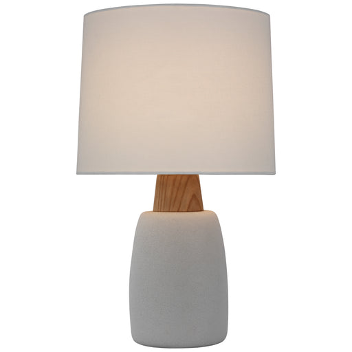 Aida LED Table Lamp in Porous White and Natural Oak