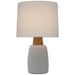 Aida LED Table Lamp in Porous White and Natural Oak