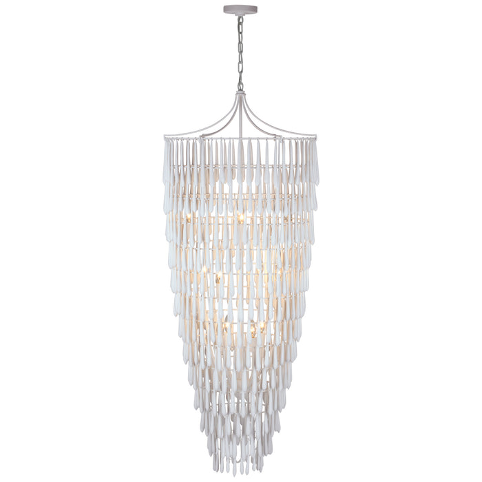 Vacarro LED Chandelier in Plaster White