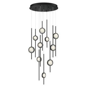 39464-019- Barletta LED Chandelier in Black Anodized Aluminum by Eurofase USA