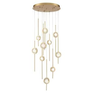 39464-026 - Barletta LED Chandelier in Brass Anodized Aluminum by Eurofase USA