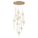 39464-026 - Barletta LED Chandelier in Brass Anodized Aluminum by Eurofase USA