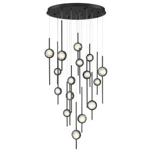 39465-016- Barletta LED Chandelier in Black Anodized Aluminum by Eurofase USA