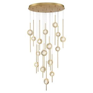 39465-023- Barletta LED Chandelier in Brass Anodized Aluminum by Eurofase USA