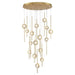 39465-023- Barletta LED Chandelier in Brass Anodized Aluminum by Eurofase USA