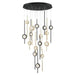 39465-030- Barletta LED Chandelier in Black Anodized Aluminum by Eurofase USA