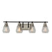 AC11684NB - Nelson 4-Light Vanity in Black & Brushed Nickel by Artcraft