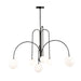 AC6656BK - Comet LED Chandelier in Semi Matte Black by Artcraft