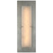 Dominica LED Wall Sconce in Burnished Silver Leaf and Alabaster