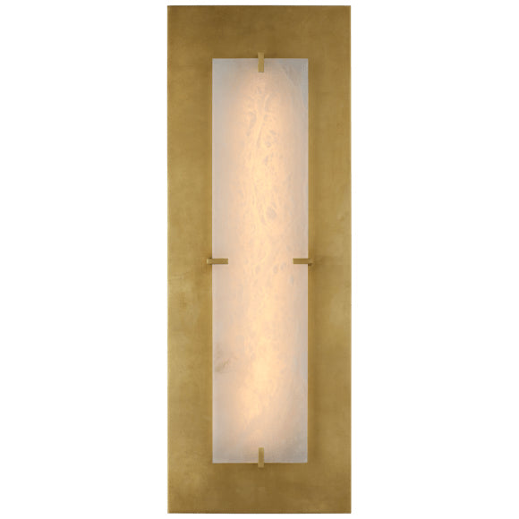 Dominica LED Wall Sconce in Gild and Alabaster