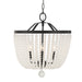 604-MK-FR- Rylee 4-Light Chandelier in Matte Black by Crystorama