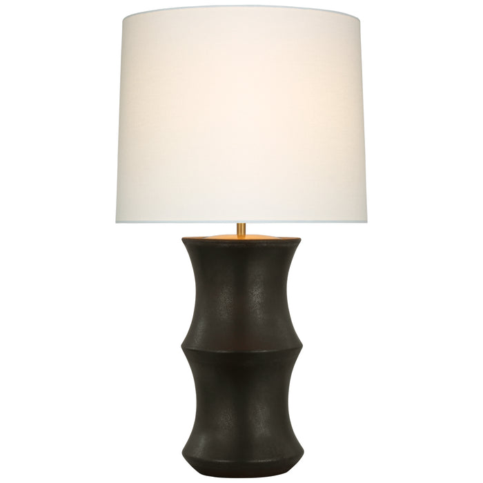 Marella LED Table Lamp in Stained Black Metallic