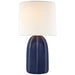 Melanie LED Table Lamp in Frosted Medium Blue