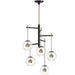 E25158-BKNAB - Nucleus LED Pendant in Black & Natural Aged Brass by ET2