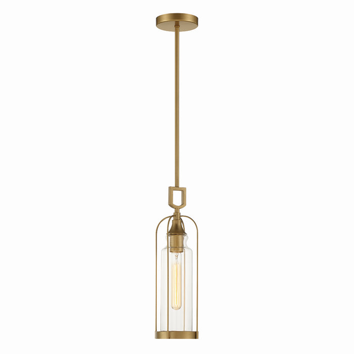 42727-026- Yasmin 1-Light Outdoor Pendant in Aged gold by Eurofase USA