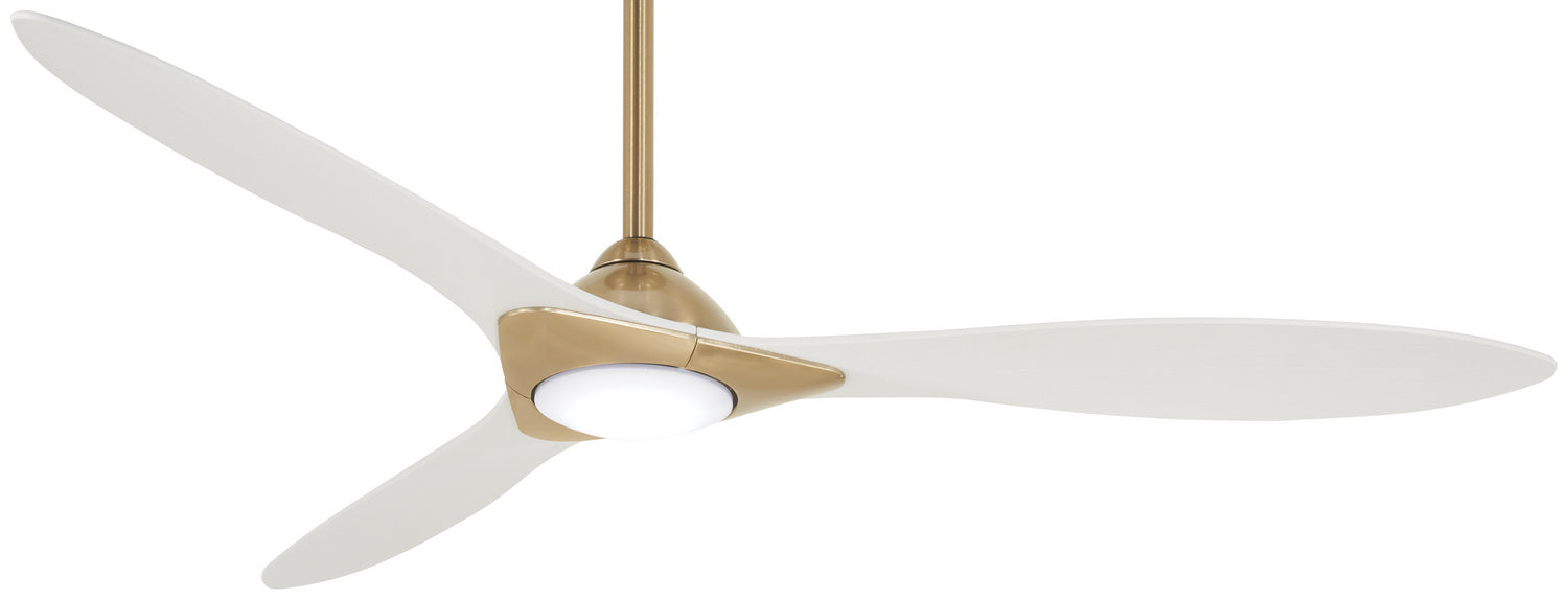 F868L-SBR/WHF - Sleek 60" Ceiling Fan in Soft Brass by Minka Aire