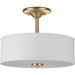 P350129-012 - Inspire 2-Light Semi-Flush Mount in Satin Brass by Progress Lighting