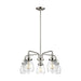 Belton Five Light Chandelier in Brushed Nickel