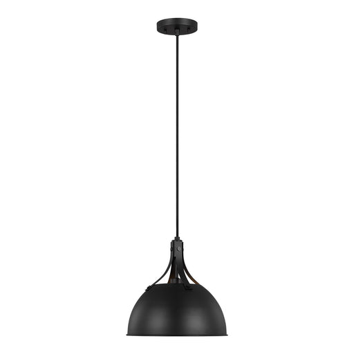 6524201-112 - Rockland 1-Light Pendant in Midnight Black by Visual Comfort Studio