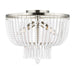 Jackie Three Light Semi-Flush Mount in Brushed Nickel