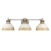 0865-BA3 AGV-AI - Kinsley 3-Light Bath Vanity in Aged Galvanized Steel with Antique Ivory by Golden Lighting