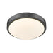 9128-FM10 BLK-OP - Gabi Flush Mount in Matte Black with Opal Glass by Golden Lighting