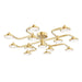 6343-AGB - Meander LED Chandelier in Aged Brass by Hudson Valley