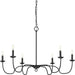 P400292-31M - Canebrake 6-Light Chandelier in Matte Black by Progress Lighting