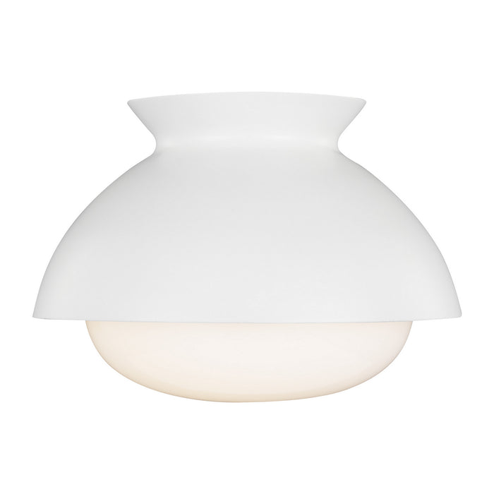 Lucerne One Light Flush Mount in Matte White