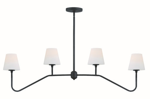 KEE-A3004-BF- Keenan 4-Light Chandelier in Black Forged by Crystorama