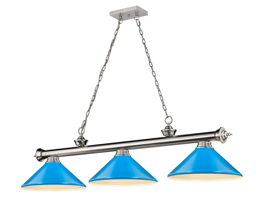 2306-3BN-MEB - Cordon 3-Light Billiard in Brushed Nickel by Z-Lite Lighting