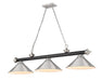 2306-3MB-BN-BN15 - Cordon 3-Light Billiard in Matte Black & Brushed Nickel by Z-Lite Lighting