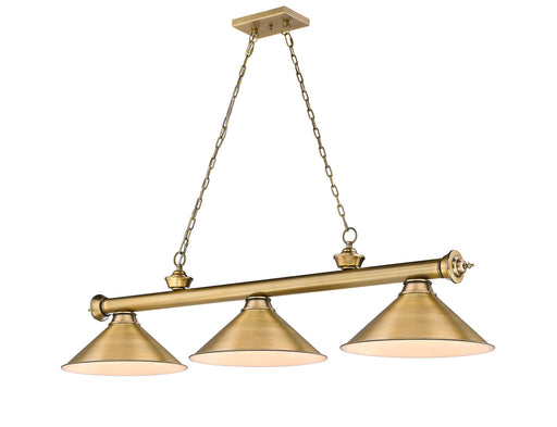 2306-3RB-RB15 - Cordon 3-Light Billiard in Rubbed Brass by Z-Lite Lighting