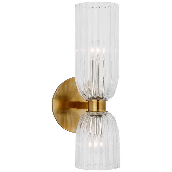 Asalea LED Wall Sconce in Hand-Rubbed Antique Brass