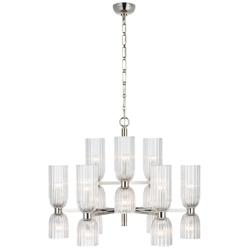 Asalea LED Chandelier in Polished Nickel