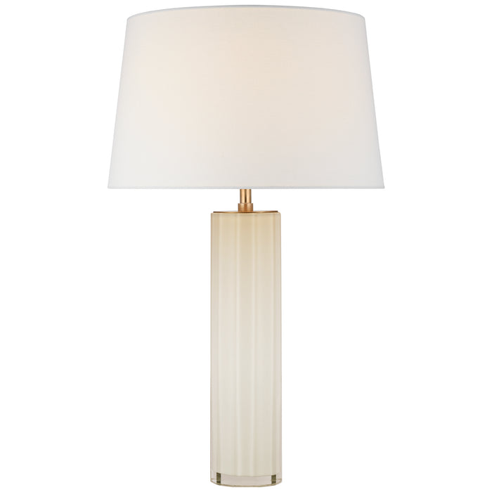 Fallon LED Table Lamp in White Glass